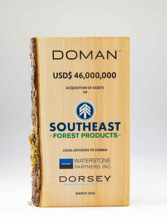 Vancouver award eco-friendly maple wood deal toy featuring a natural bark edge