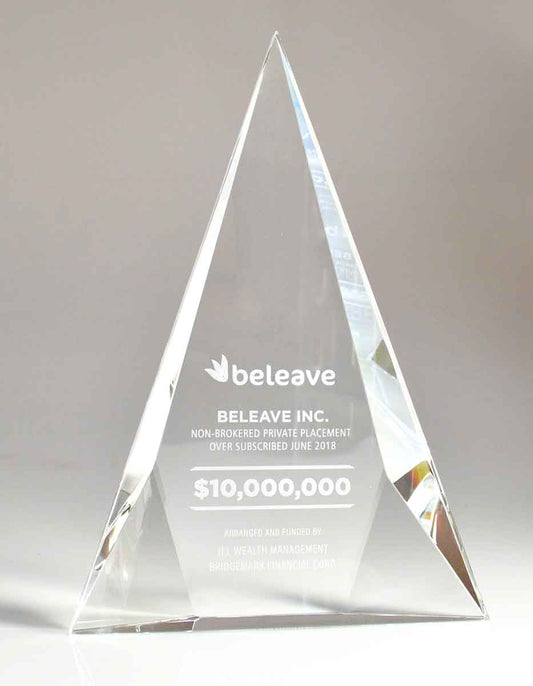 Crystal Innovation Financial Tombstone - Financial Tombstones & Deal Toys by Eclipse Awards