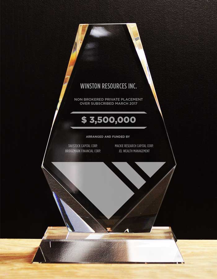 Buena Vista Crystal Deal Toys - Financial Tombstones & Deal Toys by Eclipse Awards