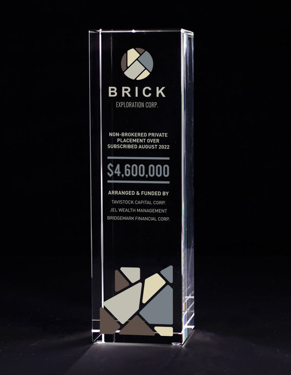 Crystal Pillar Deal Toy - Financial Tombstones & Deal Toys by Eclipse Awards