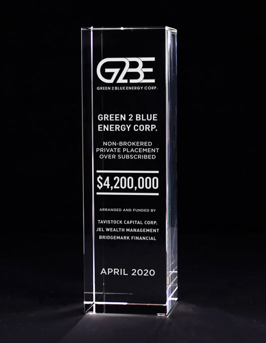 Crystal Pillar Deal Toy - Financial Tombstones & Deal Toys by Eclipse Awards