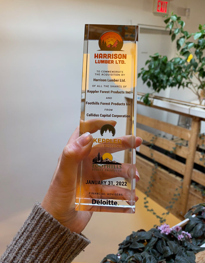 Crystal Pillar Deal Toy - Financial Tombstones & Deal Toys by Eclipse Awards