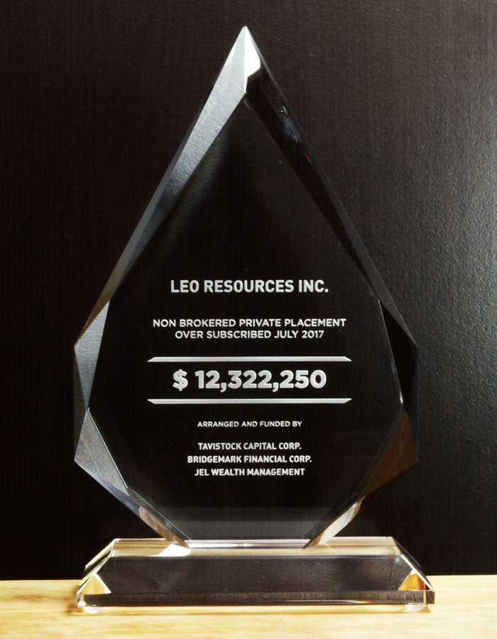 Crystal Royal Diamond Tombstone Awards - Financial Tombstones & Deal Toys by Eclipse Awards