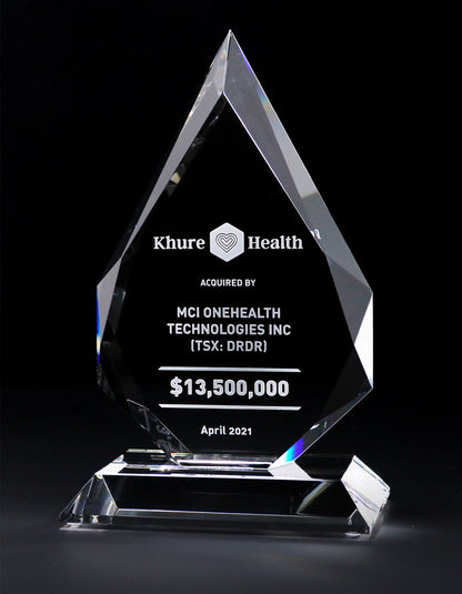 Crystal Royal Diamond Tombstone Awards - Financial Tombstones & Deal Toys by Eclipse Awards