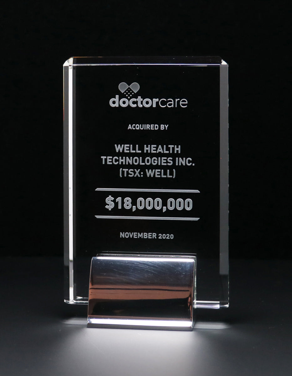 Crystal Tower Financial Tombstones - Financial Tombstones & Deal Toys by Eclipse Awards