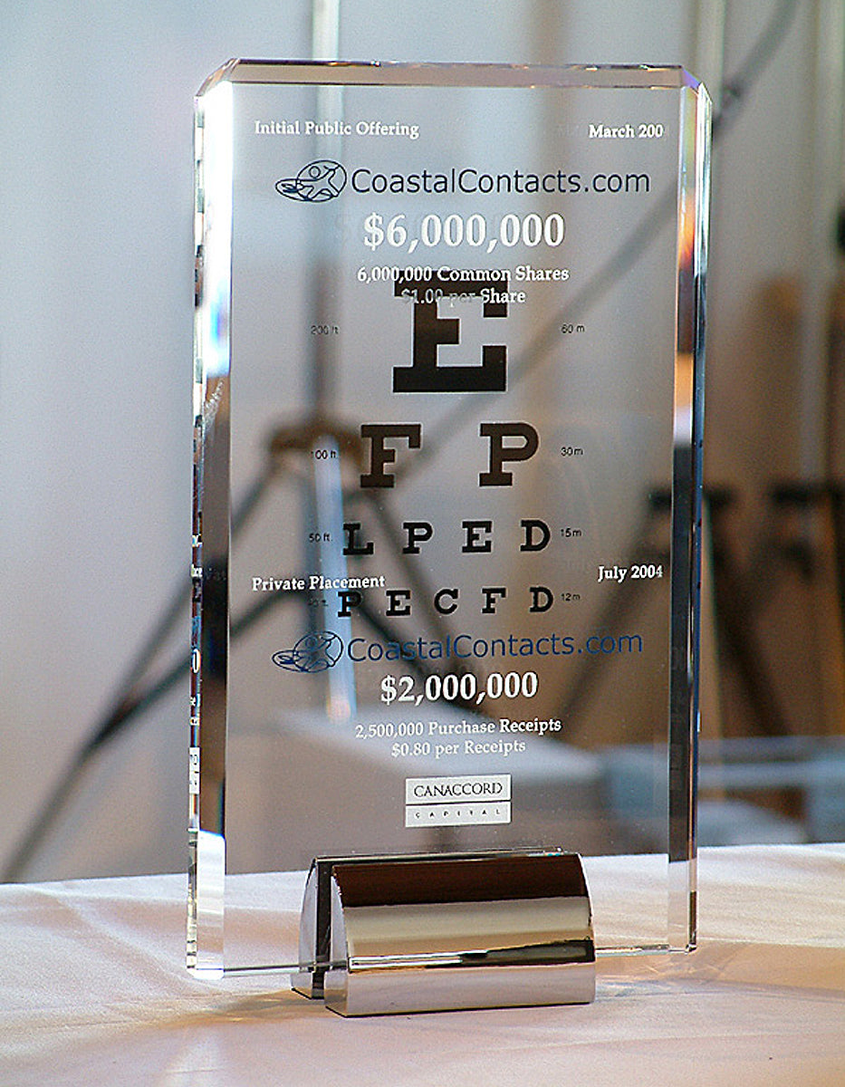 Crystal Tower Financial Tombstones - Financial Tombstones & Deal Toys by Eclipse Awards