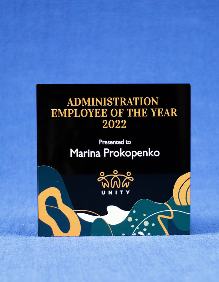 Jet Black Crystal Square Deal Toy - Financial Tombstones & Deal Toys by Eclipse Awards