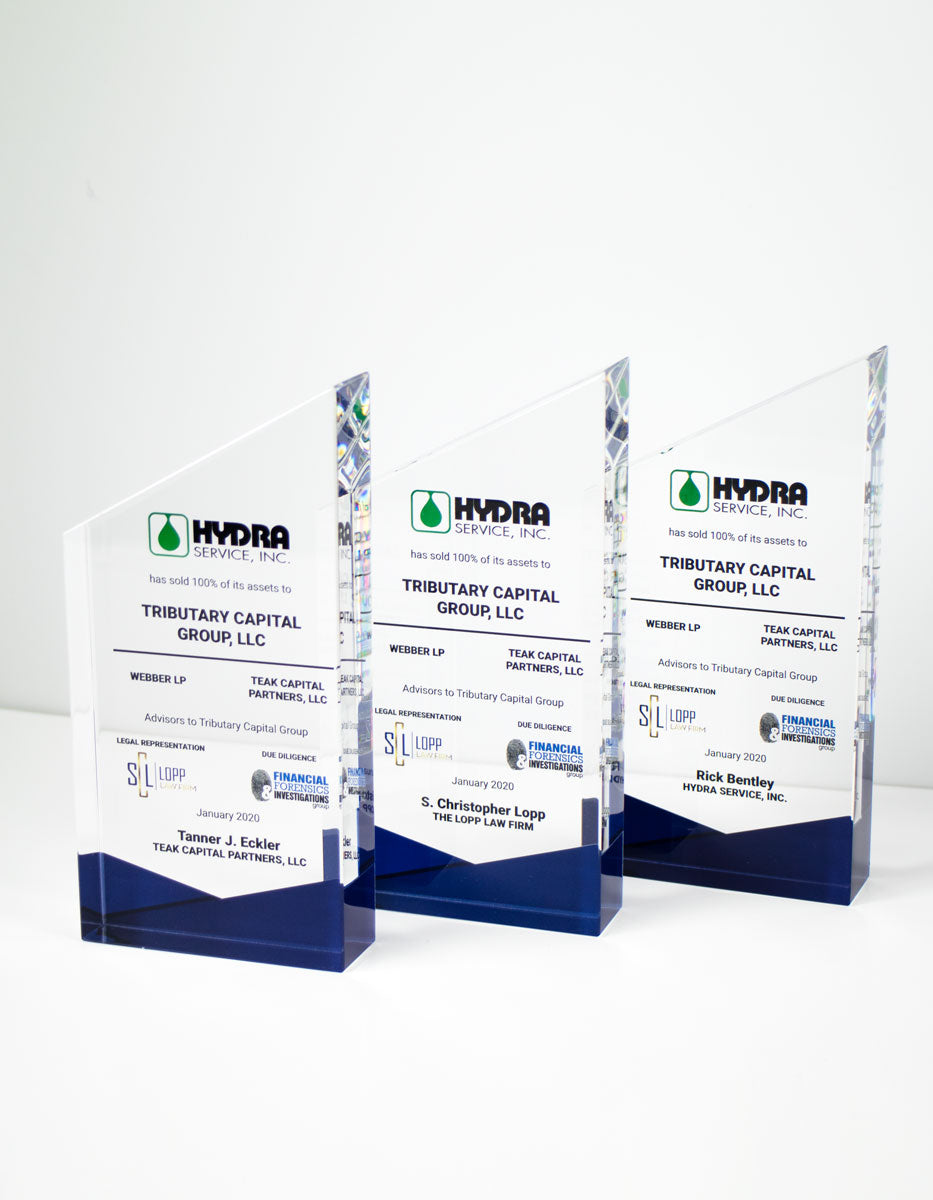 Crystal Manhattan Financial Tombstones - Financial Tombstones & Deal Toys by Eclipse Awards