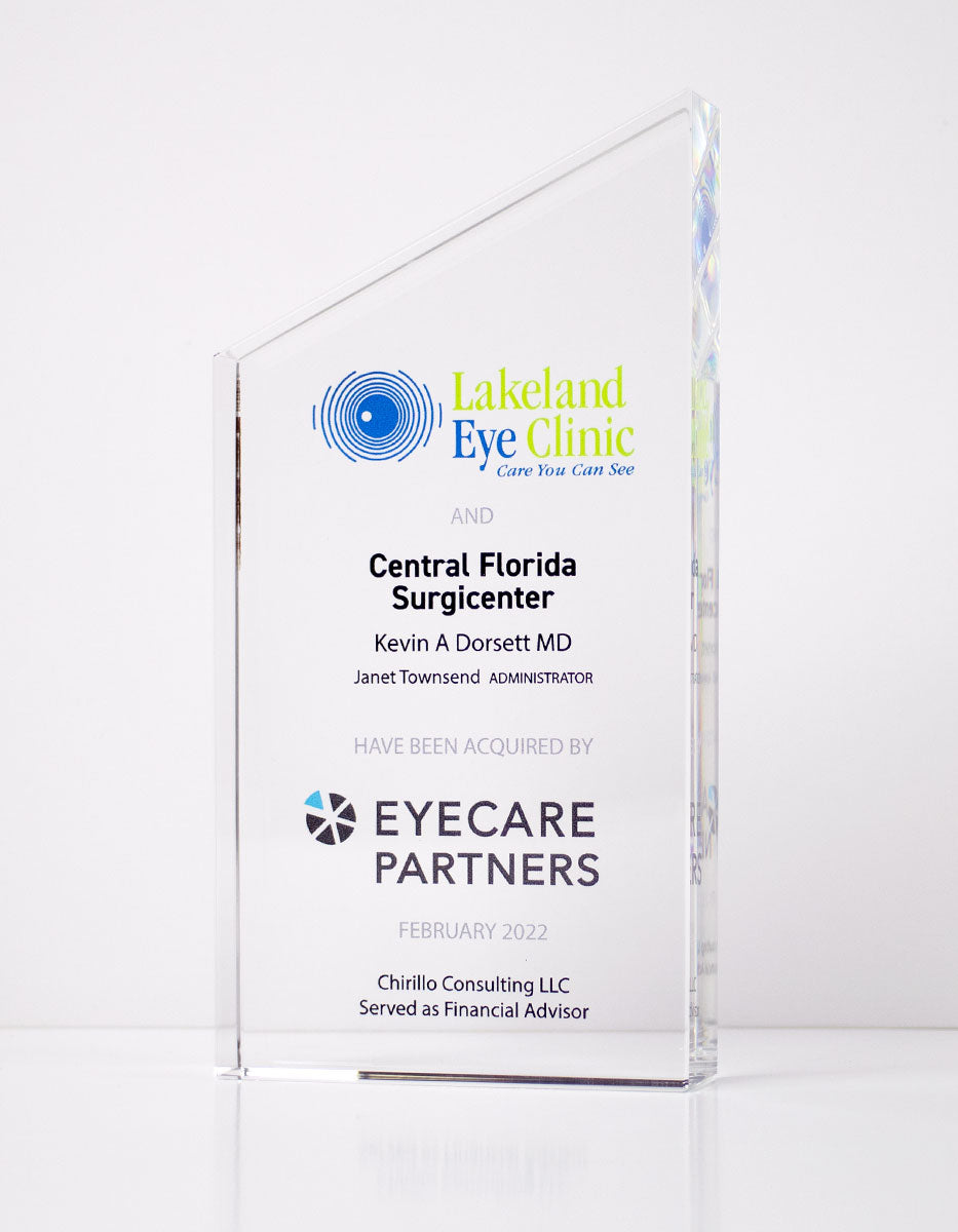 Crystal Manhattan Financial Tombstones - Financial Tombstones & Deal Toys by Eclipse Awards