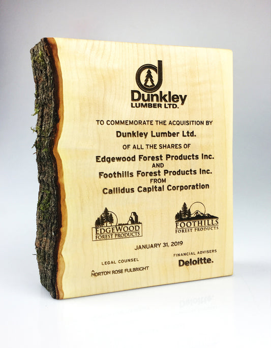 Vancouver Award Eco-friendly Financial Tombstone - Financial Tombstones & Deal Toys by Eclipse Awards